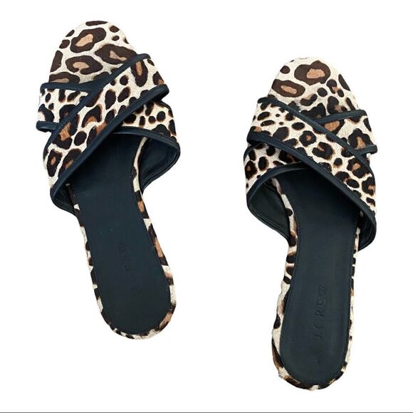 J. Crew | Cora Leopard Criss Cross  Sandals | 8 - Picture 5 of 8